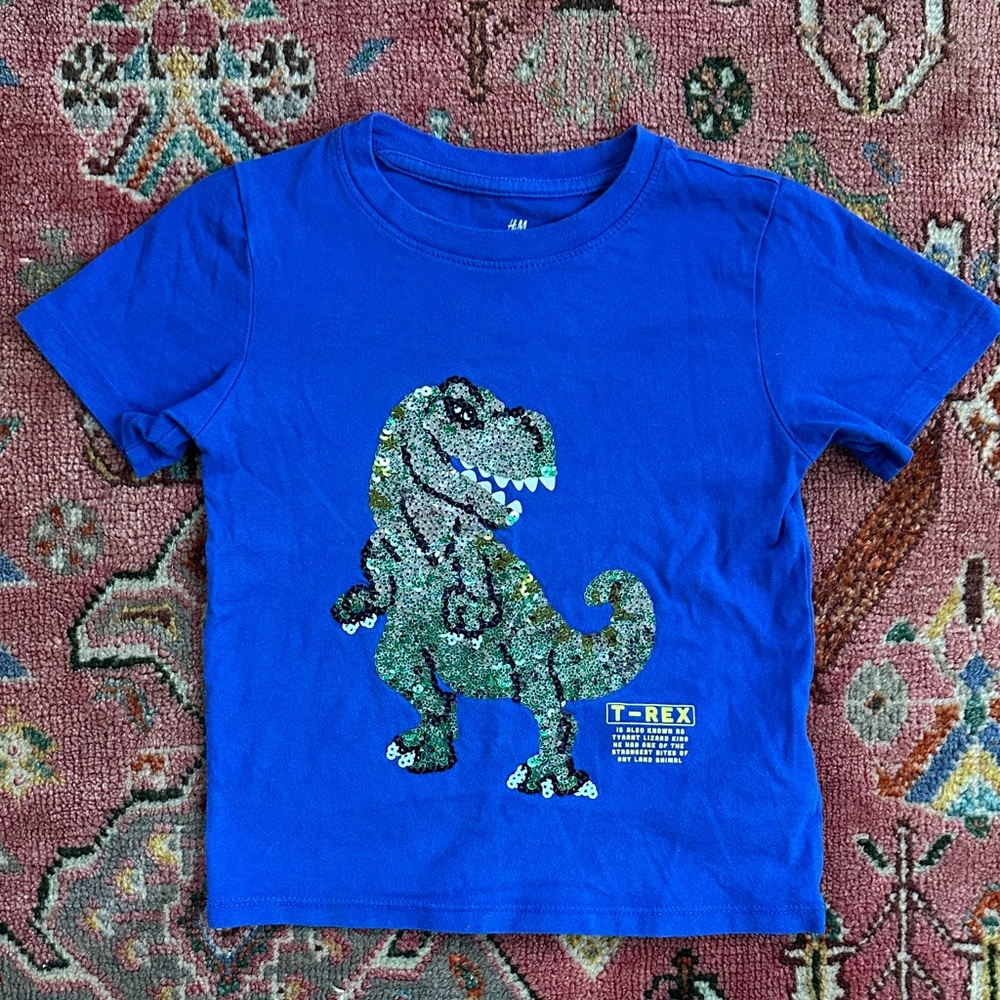 H&M Royal Blue T-Rex Kids Tee